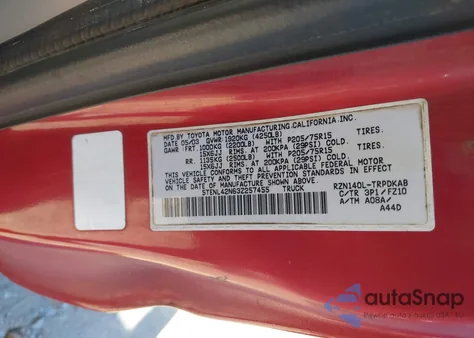 2003 Toyota Tacoma from USA, damaged, VIN 5TENL42N63Z257455